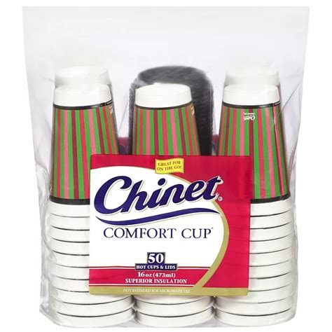 Chinet Comfort Cups, Hot Cups with Lids, 16 oz, 80 ct .